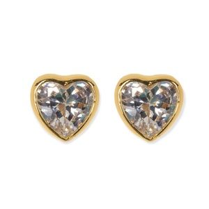KATE SPADE Heart Earrings Romantic Rocks CZ Heart Stud Pierced Earrings NWT